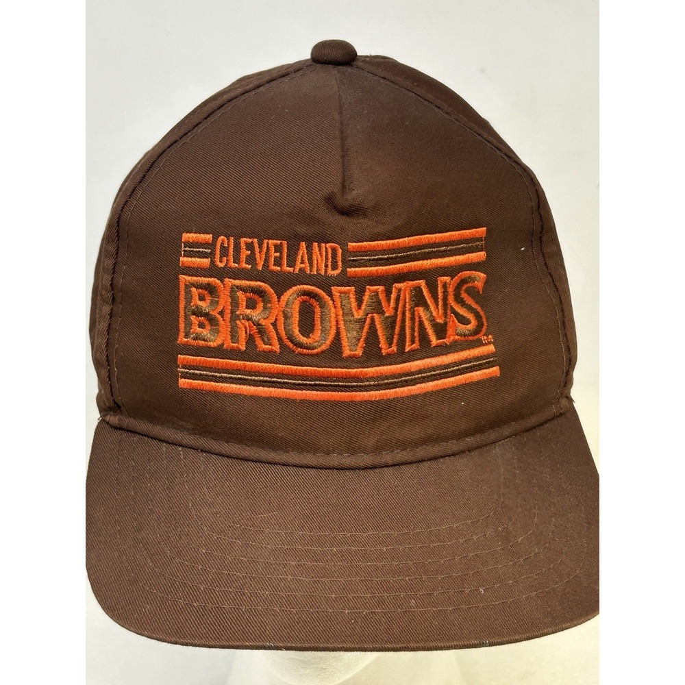 Vintage Cleveland Browns Snapback Hat Drew Pearson NFL‎ Brown Korea Bar